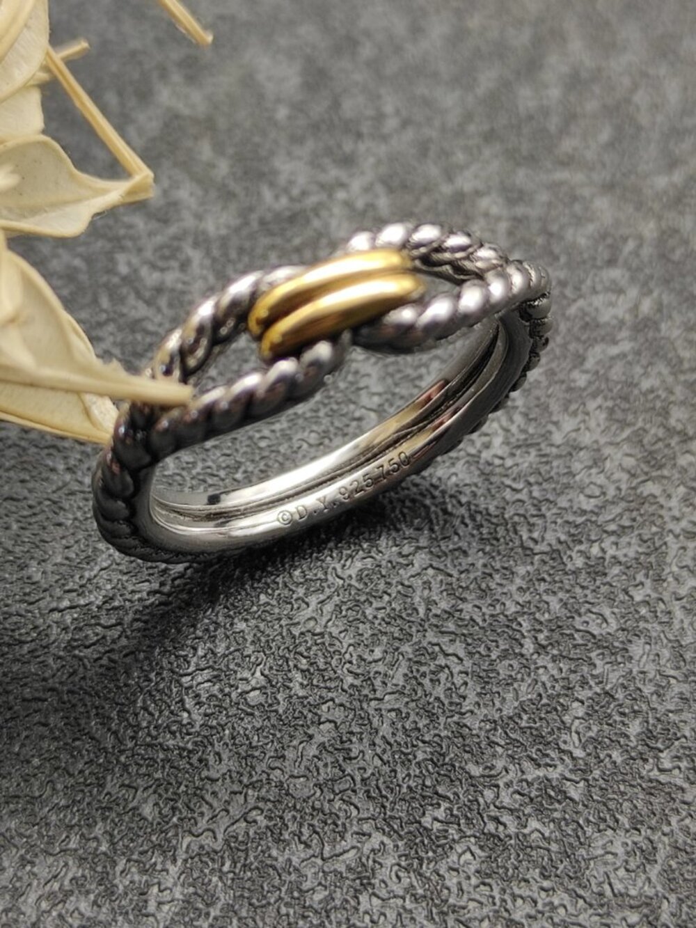 David Yurman 925 Silver Rings with Original Pouch - Picture 1 of 6